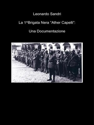 cover image of 1^Brigata Nera "Ather Capelli" Torino--Una documentazione